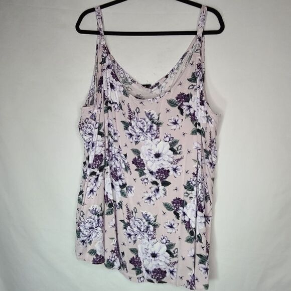 5X 28W Torrid Ava Purple Challis Cami Floral Light - Picture 10 of 11